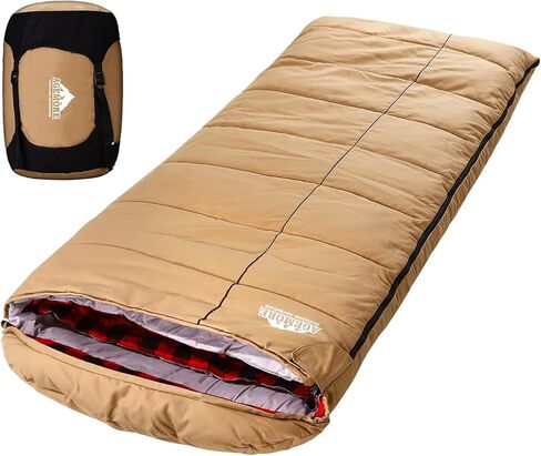 0 Degree Canvas Sleeping Bag for Adults Camping, Removable Liner in Kuwait