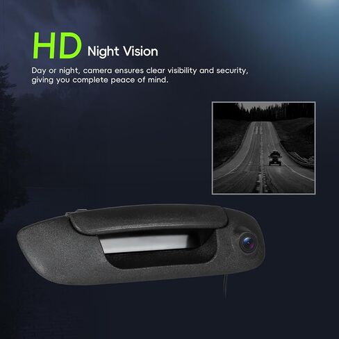 Tailgate Handle Backup Camera for 2002-2008 Dodge Ram 1500 2500 3500 Night Vision Wide Angle Parking Assist Reversing Camera, HD Reverse Rear View Camera (RCA Connector) in Kuwait