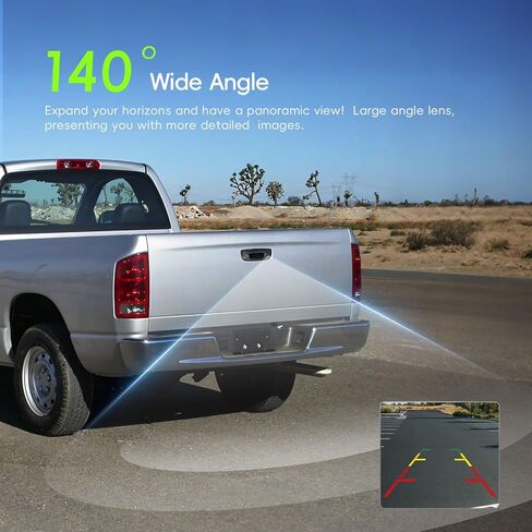 Tailgate Handle Backup Camera for 2002-2008 Dodge Ram 1500 2500 3500 Night Vision Wide Angle Parking Assist Reversing Camera, HD Reverse Rear View Camera (RCA Connector) in Kuwait