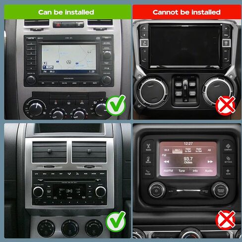 Android 14 Double Din Car Stereo Radio for Dodge Nitro 2007-2012,7" Touchscreen Car Radio w/Wireless Carplay Android Auto GPS WiFi Bluetooth RDS DSP SWC Mic Backup Camera in Kuwait