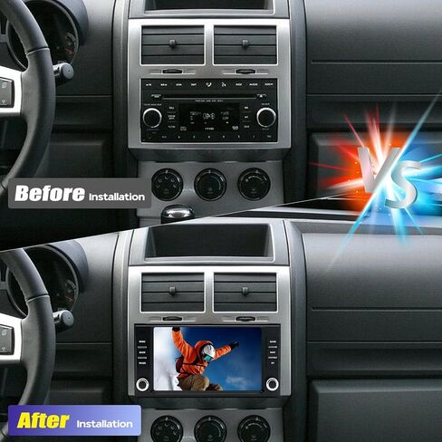 Android 14 Double Din Car Stereo Radio for Dodge Nitro 2007-2012,7" Touchscreen Car Radio w/Wireless Carplay Android Auto GPS WiFi Bluetooth RDS DSP SWC Mic Backup Camera in Kuwait