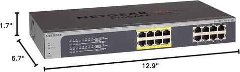 Netgear JGS516PE 16-Port Gigabit Smart Managed Plus Switch w/ 8-Port PoE+ (Renewed) in Kuwait