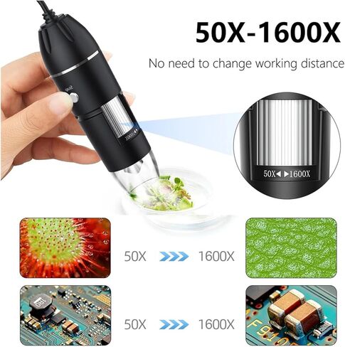 1600X Digital Microscope 3in1 Type-C USB Portable Electronic Beauty Health Profession for Soldering LED Magnifier in Kuwait