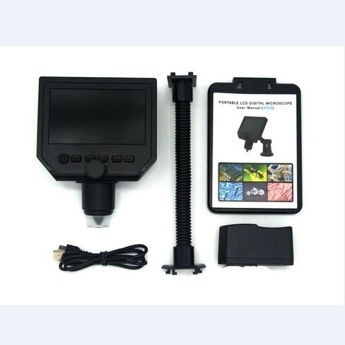 مجهر محمول 600X 4.3 LCD مجهر رقمي 8 LED 3.6MP مجاهر فيديو إلكترونية عالية الدقة in Kuwait