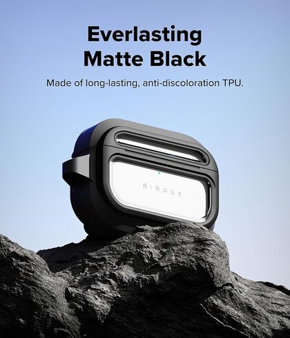 Ringke UX Magnetic for AirPods Pro 3 Case, Shockproof Rugged Cover with Carabiner - Clear in Kuwait