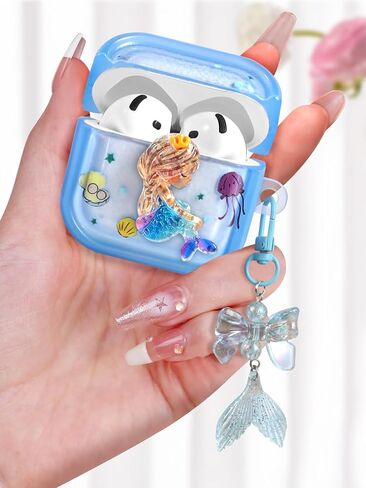 حافظة AirPods 4 - لطيفة للنساء والفتيات Kawaii Girly Cat تصميم عباد الشمس بناتي جميل وجميل حماية مضحكة لـ AirPods الجيل الرابع 2024 غطاء مع سلسلة مفاتيح in Kuwait