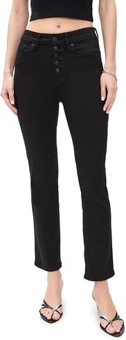 Good American Women's Good Straight Raw Hem Jeans in Saudi Arabia