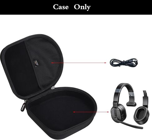حافظة Aproca متوافقة مع سماعات الرأس اللاسلكية BlueParrott B450-XT/Trucker Bluetooth، حقيبة تخزين محمولة للملحقات (الجراب فقط) in Kuwait