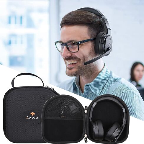 حافظة Aproca متوافقة مع سماعات الرأس اللاسلكية BlueParrott B450-XT/Trucker Bluetooth، حقيبة تخزين محمولة للملحقات (الجراب فقط) in Kuwait