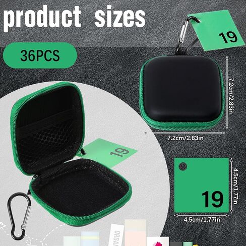 Kingdder 36 Pcs Back to School Earbuds Case with Colorful Number Cards Biner Students Portable Earbud Case Pouch Accessories Organizer EVA Headphone Holder for School Classroom Teacher Student Gifts in Kuwait