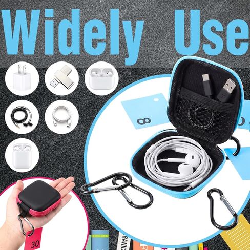 Kingdder 36 Pcs Back to School Earbuds Case with Colorful Number Cards Biner Students Portable Earbud Case Pouch Accessories Organizer EVA Headphone Holder for School Classroom Teacher Student Gifts in Kuwait