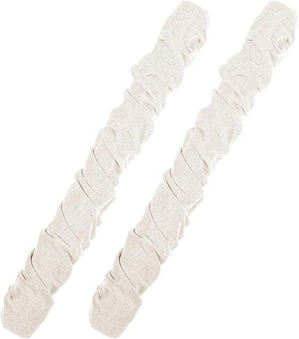 2-Pack Natural Linen Fabric Cord Cover & Chandelier Chain Sleeve – 6 Ft Wire Hider, Cable Concealer, and Light Fixture Cover for Cable Management (Bleached Linen, 2-Pack) in Kuwait