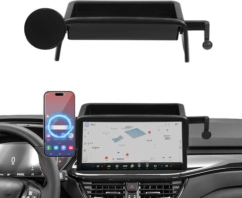 حامل هاتف السيارة لعام 2024 2025 2026 ملحقات Toyota Grand Highlander/Grand Highlander Hybrid، شاشة 12.3 بوصة، متوافق مع MagSafe المغناطيسي، تصميم خاص مع صندوق تخزين، حامل دوران 360 درجة in Kuwait