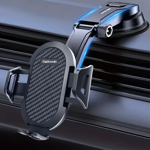 360° Adjustable Car Phone Holder Mount - Dashboard & Vent Universal Phone Cradle with Strong Suction Cup,All Smartphones in Kuwait