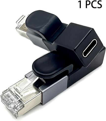USB C to Ethernet Adapter, Type C Female to RJ45 Male Network Converter, Compatible with MacBook Pro/Air, iPad Pro, Laptop, PC (1PCS) in Kuwait