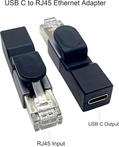 USB C to Ethernet Adapter, Type C Female to RJ45 Male Network Converter, Compatible with MacBook Pro/Air, iPad Pro, Laptop, PC (1PCS) in Kuwait