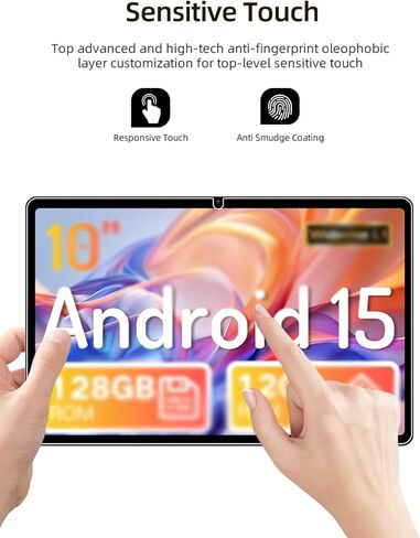 واقي شاشة لجهاز Winsing T30W Android 15 Tablet 10 بوصة، غشاء زجاجي مقوى مقاوم للخدش عالي الدقة لحماية السقوط T30W، حساس للمس، مضاد لبصمات الأصابع، عبوتان. in Kuwait