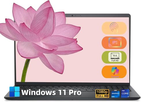 Dell 15.6" Touchscreen Business Laptop (2026) – 13th Gen Intel Core i7-1355U, 32GB RAM, 1TB SSD, FHD Display, HDMI, Wi-Fi6, Wins 11 Pro, DC15250 Laptop for Office Work, Students & Remote Learning in Kuwait