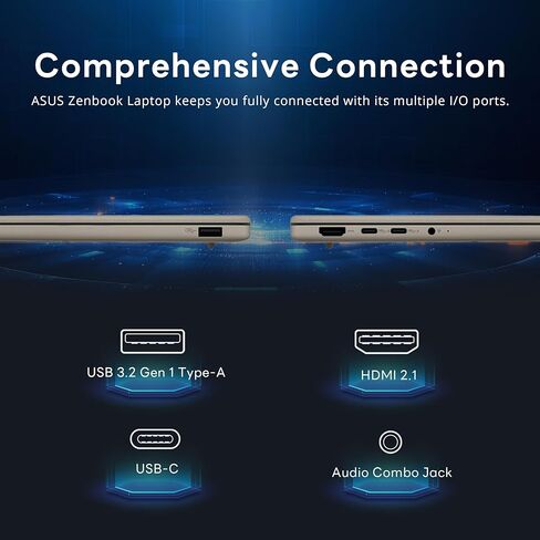 ASUS Zenbook A14 14" FHD+ OLED Laptop, Snapdragon X Plus X1P-42-100, Adreno Graphics, 16GB LPDDR5X, 1.5TB Storage (512GB SSD&1TB Docking Station), Backlit KB, Copilot+ PC, Win 11, Zabriskie Beige in Saudi Arabia
