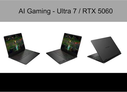 HP OMEN 16 Ultra Slim AI Gaming Laptop 16.0" 144Hz 2K Display (Intel Ultra 7-255H, GeForce RTX 5060 8GB, 16GB DDR5, 1TB PCIe SSD, 4-Zone RGB KB, WiFi 6E, Win 11 Pro) w/DKZ USB Port Expander in Kuwait