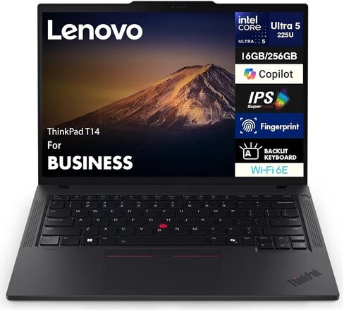 Lenovo ThinkPad T14 (Intel Ultra 5-225U, 16GB DDR5, 512GB PCIe SSD, Intel Graphics, Win 11 Pro) w/USB Port Expander in Kuwait