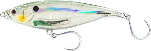 Nomad Design Madscad 115 Sinking SW Twitchbait - مثالي للسنوك، الباس المخطط - BKK Diablo 5X Singles 3/0 Hooks، 4-1/2 بوصة - 1-1/2 أونصة، Holo Ghost Shad in Saudi Arabia
