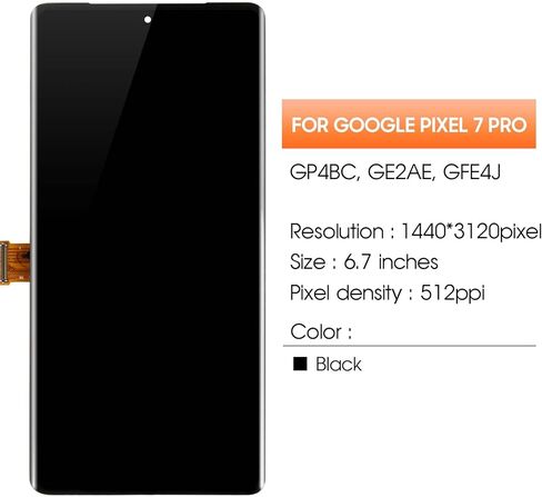 OLED for Google Pixel 7 Pro Screen Replacement for Pixel 7 Pro LCD Display GP4BC GE2AE Screen Touch Digitizer Assembly Repair Kits with Frame in Kuwait