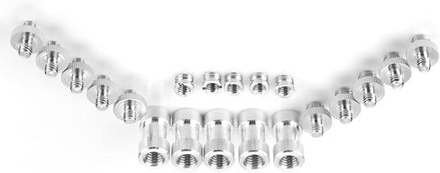 Versatile 20pcs 1/4 to 3/8 Male Female Converter Threaded Adapter Screws Set for Camera Flash Light Stand, High Strength Metal, 5 X 5 X " in Kuwait