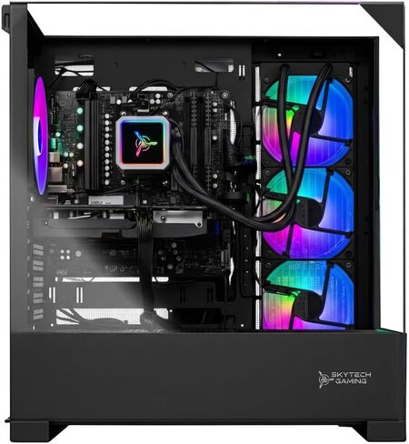 Skytech Gaming Shadow 5 Gaming PC, AMD Ryzen 7 9700X 3.8GHz, NVIDIA RTX 5060 Ti 8GB VRAM, 1TB NVMe SSD, 32GB DDR5 RAM 5600, 750W Gold PSU, 360 ARGB AIO, WI-FI 5, Windows 11, Desktop in Kuwait