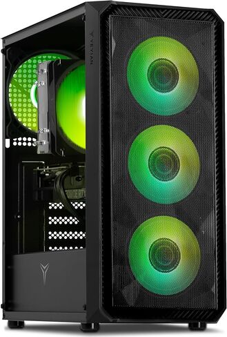 YEYIAN Gaming Desktop PC, AMD Ryzen 5 8400F 4.7 GHz, RTX 5060 Ti 8GB GDDR7, 1TB NVMe SSD, 32GB DDR5 6000 MHz, 650W 80+ Gold, Windows 11 Home, Model YPA-TA84F0C-56T1N in Kuwait