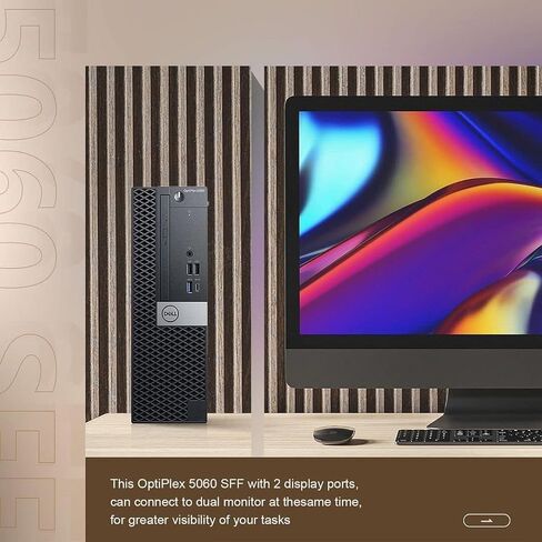 Dell OptiPlex 5060 SFF Desktop PC Computers Small Form Factor, Intel i7-8700 6-Core, 8GB DDR4 RAM, 256GB SSD, HDMI, Wi-Fi, Bluetooth, Mouse & Keyboard, Windows 11 Pro (Renewed) in Kuwait