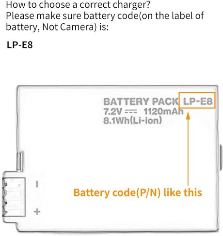 Norifon LP-E8 Dual Channel LCD USB Charger for Canon EOS 550D, EOS 600D, EOS 650D, EOS 700D, EOS Kiss X4, X5, X6i, EOS Rebel T2i, EOS Rebel T3i, EOS Rebel T4i, Rebel T5i Camera and More in Kuwait