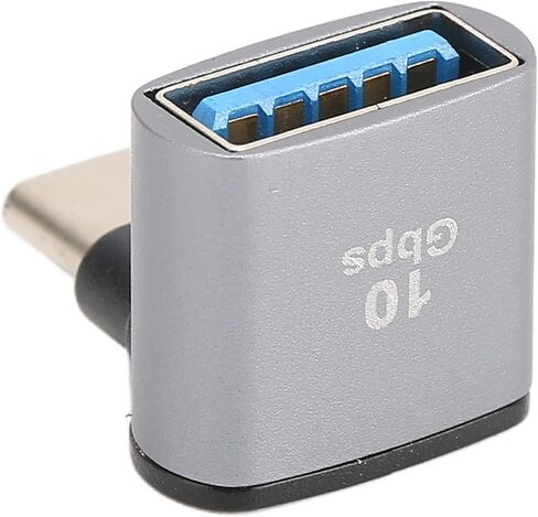 Right Angle USB C to USB Adapter, 10Gbps High Speed A to Type C Male Adapter with PVC Shell, for Phone Laptop Notebook Desktop Tablet in Kuwait