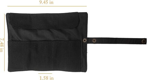 Smart Strap Storage Case, Portable Pouch Holder, Canvas Travel Bag, Watch Band Accessories Multiple Accessories Capacity, Black Color in Kuwait