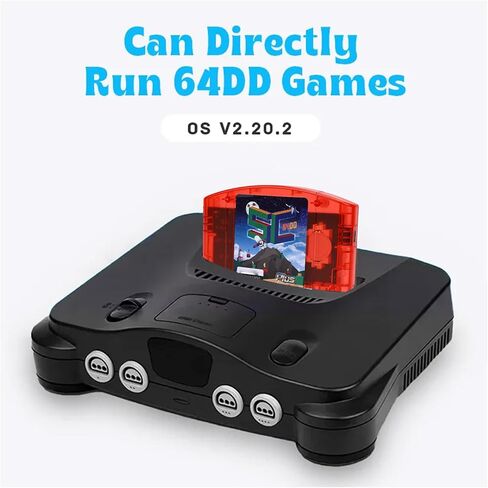 Open Source N64 Flash Cartridge, 32GB N64 Game Reader Burner, 64DD Emulation and Emulator Hub, Supports Full Game Library and Homebrew, USB C to PCA (Red Transparent) in Kuwait