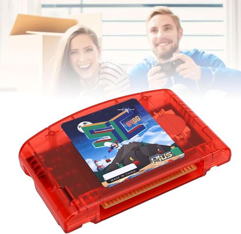 Open Source N64 Flash Cartridge, 32GB N64 Game Reader Burner, 64DD Emulation and Emulator Hub, Supports Full Game Library and Homebrew, USB C to PCA (Red Transparent) in Kuwait