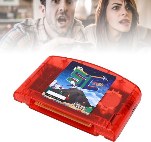 Open Source N64 Flash Cartridge, 32GB N64 Game Reader Burner, 64DD Emulation and Emulator Hub, Supports Full Game Library and Homebrew, USB C to PCA (Red Transparent) in Kuwait