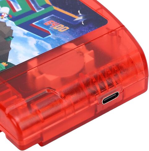 Open Source N64 Flash Cartridge, 32GB N64 Game Reader Burner, 64DD Emulation and Emulator Hub, Supports Full Game Library and Homebrew, USB C to PCA (Red Transparent) in Kuwait