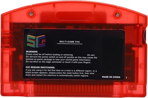 Open Source N64 Flash Cartridge, 32GB N64 Game Reader Burner, 64DD Emulation and Emulator Hub, Supports Full Game Library and Homebrew, USB C to PCA (Red Transparent) in Kuwait