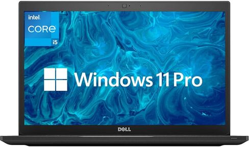 كمبيوتر محمول Dell Latitude 7490 مقاس 14 بوصة، Intel Core i5-8250U، ذاكرة الوصول العشوائي DDR4 سعة 16 جيجابايت، SSD 256 جيجابايت، لوحة مفاتيح بإضاءة خلفية، كاميرا ويب، HDMI، نوع C، Windows 11 Pro (متجدد) in Kuwait