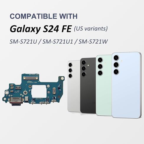for Galaxy S24 FE Charging Port Replacement US Version, USB-C Dock Board for Models SM-S721U SM-S721U1 SM-S721W, with Toolkit & Instruction in Kuwait