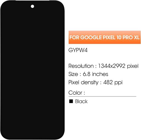 قطع غيار أصلية لشاشة Google Pixel 10 Pro XL لشاشة Google Pixel 10 Pro XL LCD G45RY GUL82 GYPW4 أجزاء إصلاح مجموعة محول الأرقام لشاشة تعمل باللمس مع دعامة (دعم بصمة الإصبع) in Kuwait