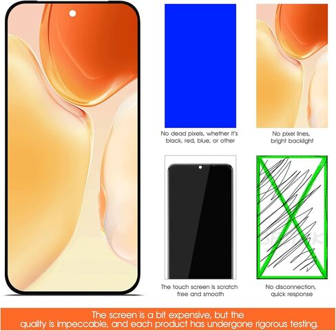 قطع غيار أصلية لشاشة Google Pixel 10 Pro XL لشاشة Google Pixel 10 Pro XL LCD G45RY GUL82 GYPW4 أجزاء إصلاح مجموعة محول الأرقام لشاشة تعمل باللمس مع دعامة (دعم بصمة الإصبع) in Kuwait