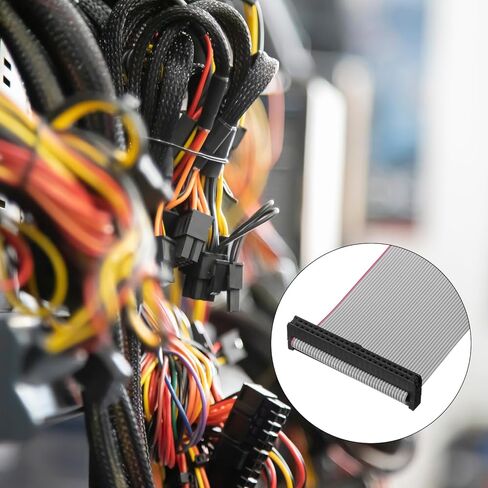 Generic IDC 8Pin Flat Ribbon Cable, 2.0mm Pitch FC to FC Connector 20cm Length Grey Jumper Wire for Computer LED Display DVD, 5Pcs in Kuwait
