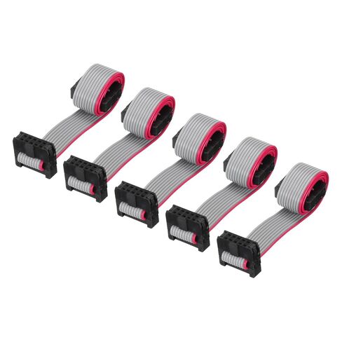 Generic IDC 10Pin كابل الشريط المسطح، 2.0 مم الملعب FC إلى FC موصل 20 سم طول رمادي سلك توصيل معزز لشاشة الكمبيوتر LED DVD، 5 قطع in Kuwait