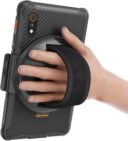 Ulefone Armor Pad Pro/Armor Pad Lite Tablet حزام اليد حامل وسادة درع/Pro/Lite أقراص متينة، خطاف وحلقة قابلة للتعديل، صديقة للبشرة، دوران 360 درجة in Kuwait