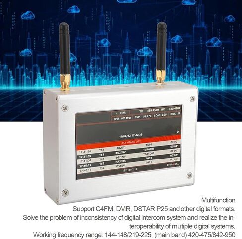 لوحة نقطة اتصال مزدوجة MMDVM، مودم صوتي رقمي متعدد الأوضاع يدعم C4FM DMR DSTAR P25 مع علبة ألومنيوم وشاشة ملونة 4.3 بوصة، ذاكرة مدمجة 8 جيجا in Kuwait