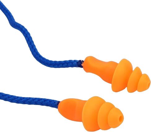 ASHATA Bluetooth Earplug Headphones, Neckband Wireless Earbuds Earplug, IPX5 Water Proof 200mAh Rechargeable, for Construction Site Workshop (Blue) in Kuwait