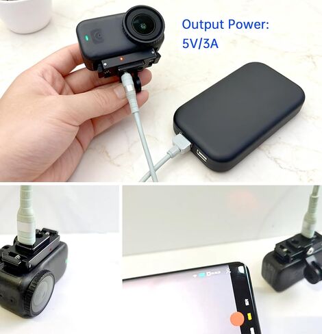 قاعدة شحن مغناطيسية سريعة التحرير لـ Osmo Nano، سبيكة ألومنيوم CNC مع منفذ شحن USB-C، قابلة للدوران 360 درجة للتصوير الأفقي والرأسي، مثالية لركوب الدراجات وتسجيل كاميرا الحركة الممتدة in Kuwait