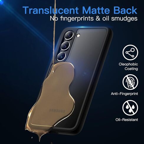 JETech Matte Case for Samsung Galaxy S23+ / S23 Plus 5G 6.6-Inch, Frosted Translucent Back Protective Slim Phone Cover, Anti-Fingerprints (Black) in Kuwait